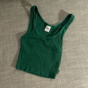 TNA green ribbed tank top